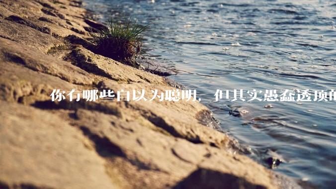 你有哪些自以为聪明，但其实愚蠢透顶的操作？